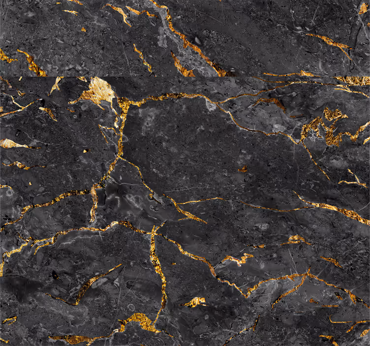 Svart guld marmor imitation marmor tapeter - Tenstickers
