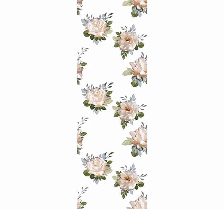Designtapeter i kosmopolitisk stil med stora blommor - Tenstickers