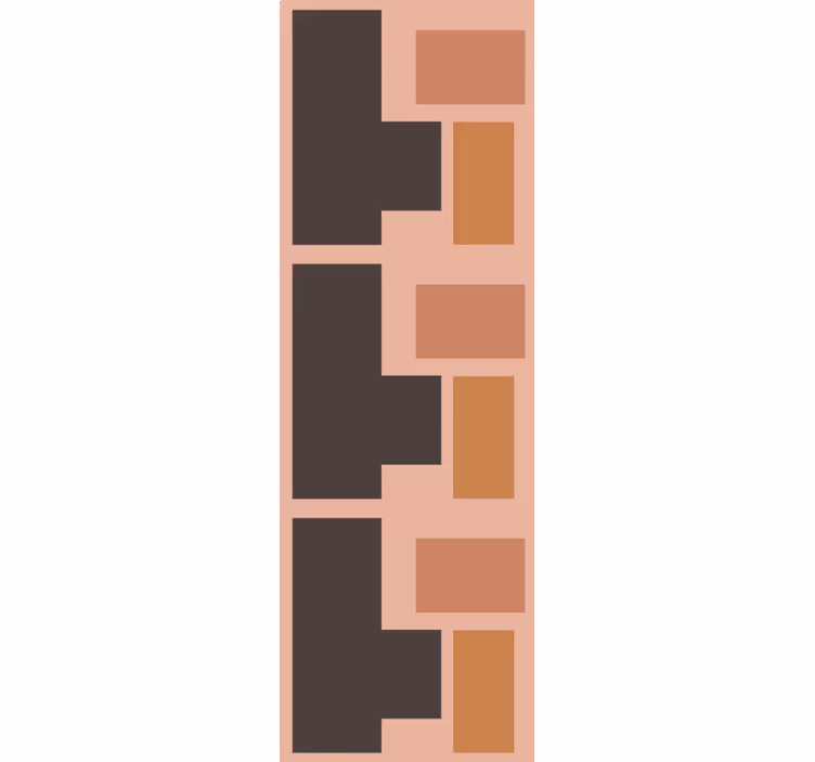 Geometrisk blockdesign tapet geometriska former - Tenstickers