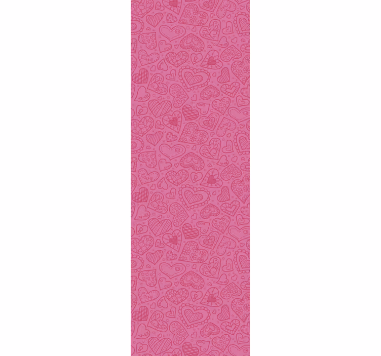 Charmiga hjärtformer Rosa tapet - Tenstickers