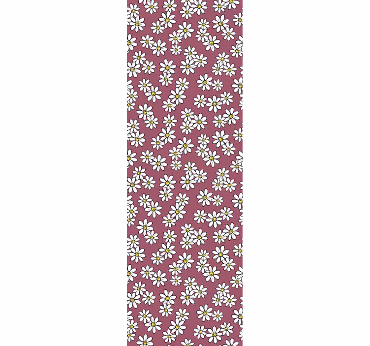 Tusenskönor på rött mönster Tapet blommor - Tenstickers