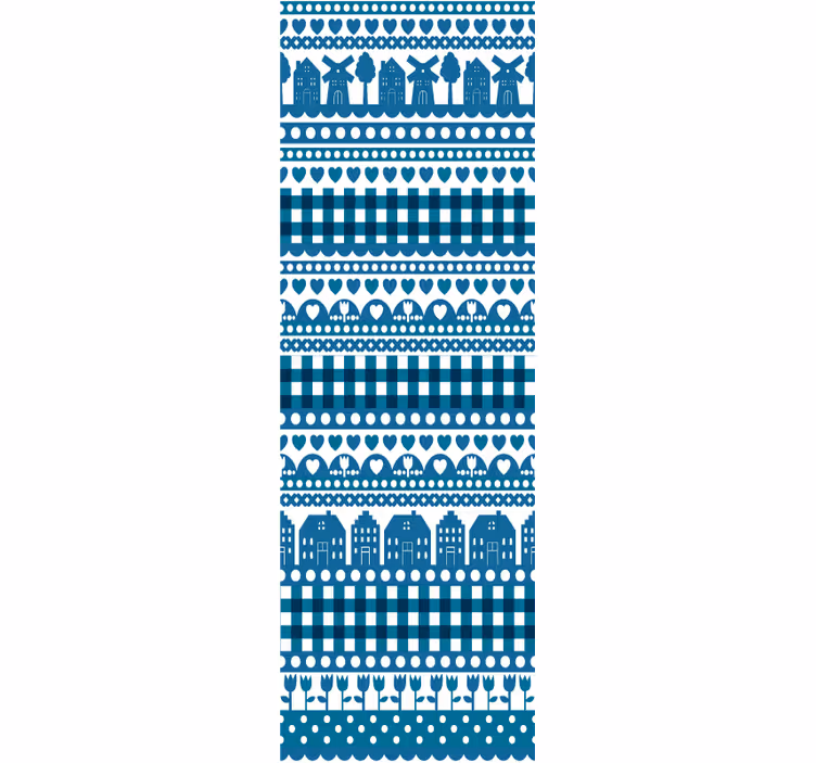 Delftsblå landtapeter - Tenstickers