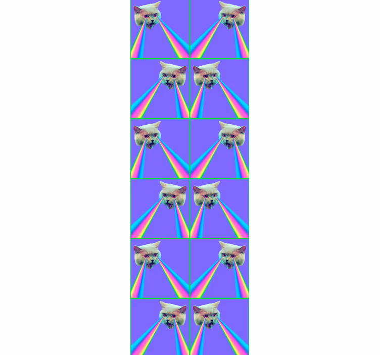 Vaporwave laser katt tapeter - Tenstickers