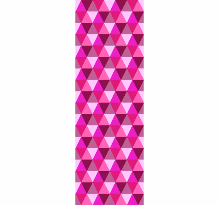 Fuchsia geometrisk rosa tapet - Tenstickers