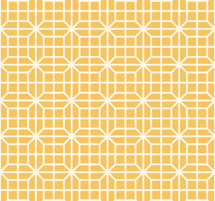 Geometriska mönster Gula tapet - Tenstickers