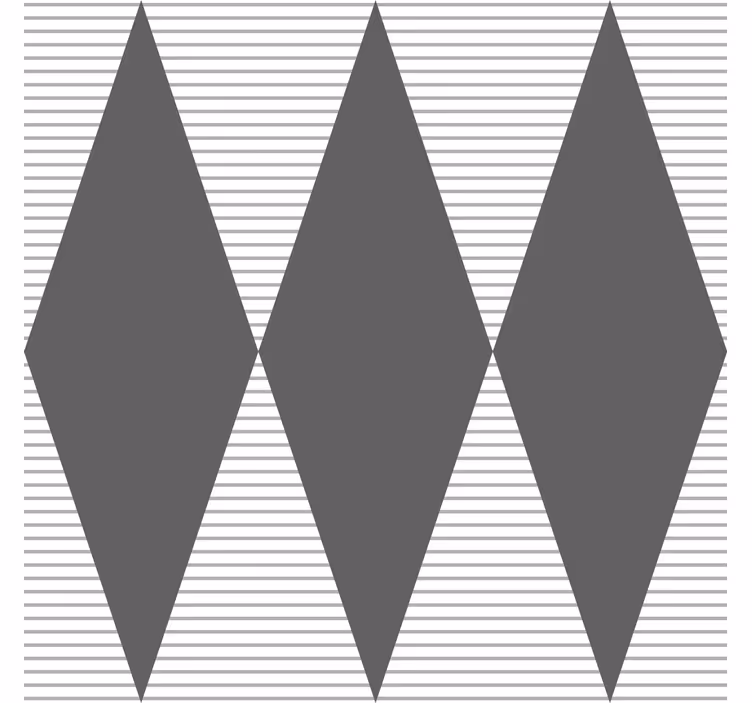 Grå diamantmönster geometriska tapeter - Tenstickers