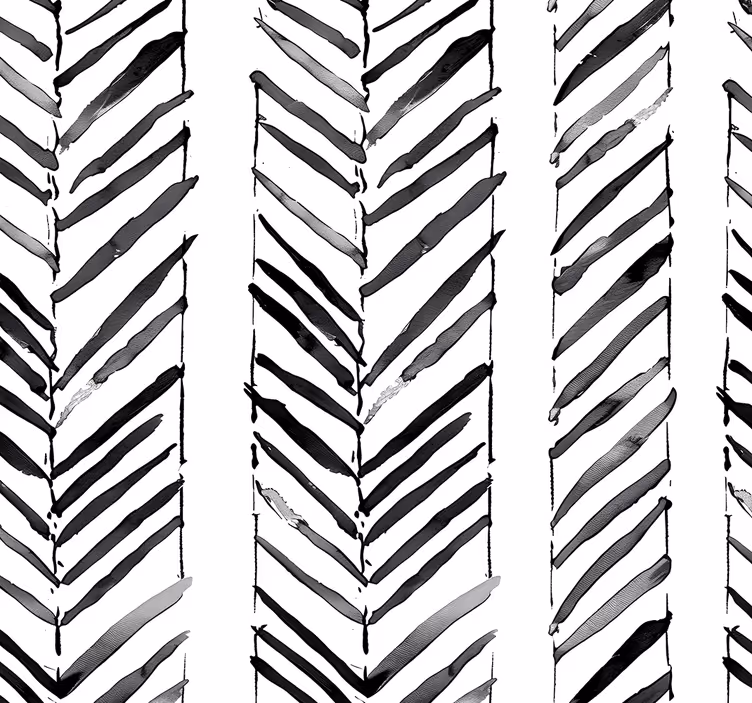 Svart och vit geometrisk design Tapet kontor - Tenstickers