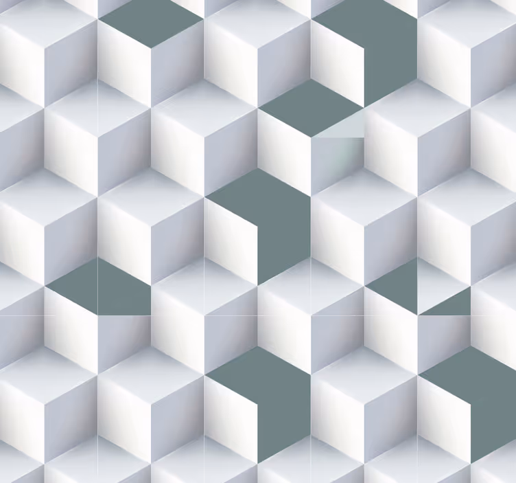 Geometrisk kubillusion tapet geometriska former - Tenstickers