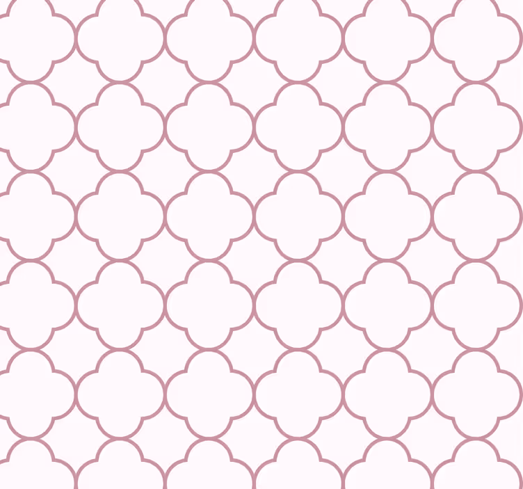 Geometriska mönster Rosa tapet - Tenstickers