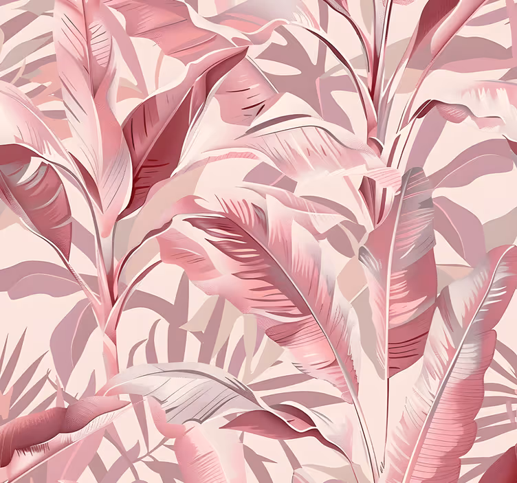 Regnskog Rosa tapet - Tenstickers