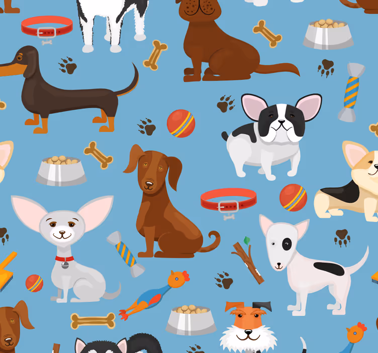 Hundkamrater Tapet hundar - Tenstickers