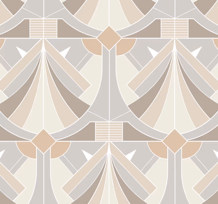Art deco geometrisk design Biljetter tapet - Tenstickers