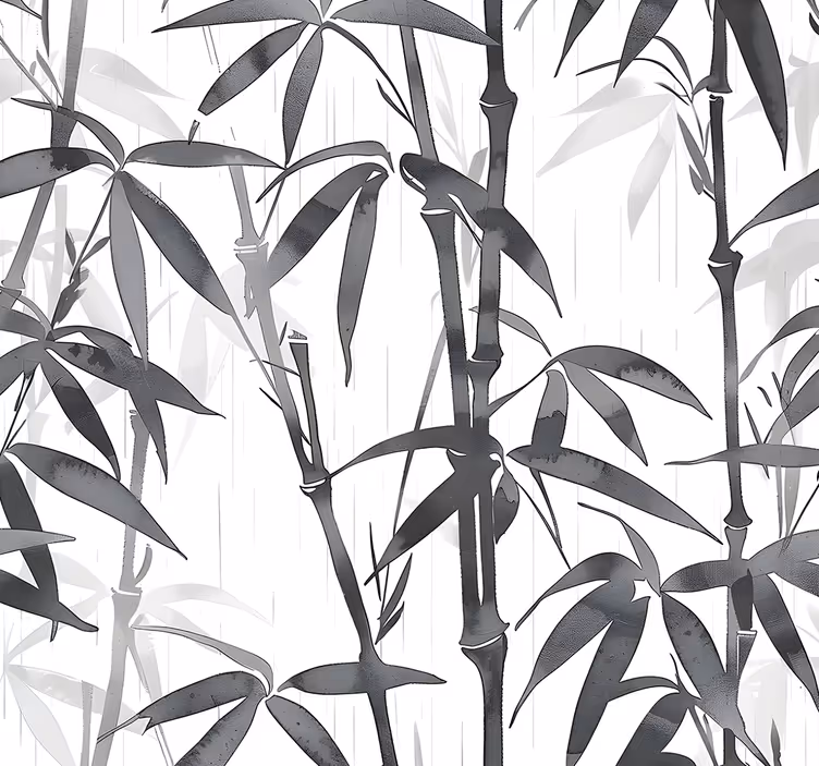 Bambu blad mönster Biljetter tapet - Tenstickers