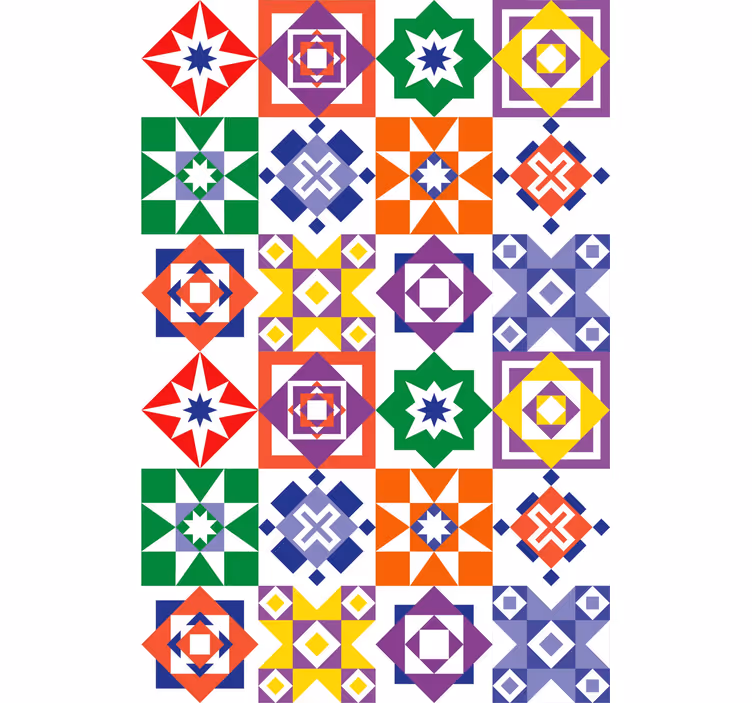 Flerfärgad design Tapet plattor - Tenstickers