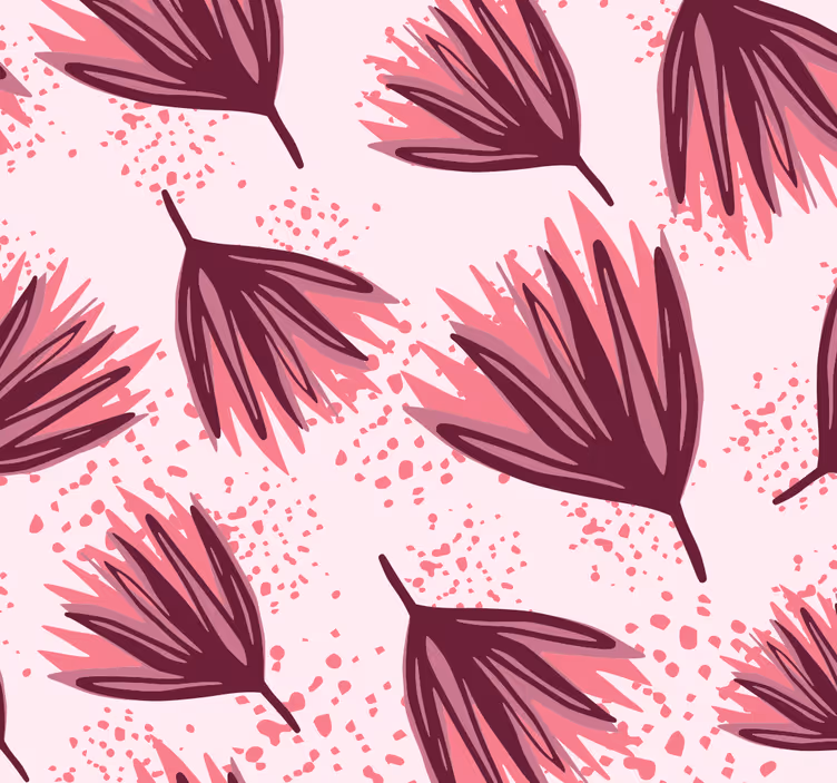 Rosa mönster motiv Tapet blommor - Tenstickers