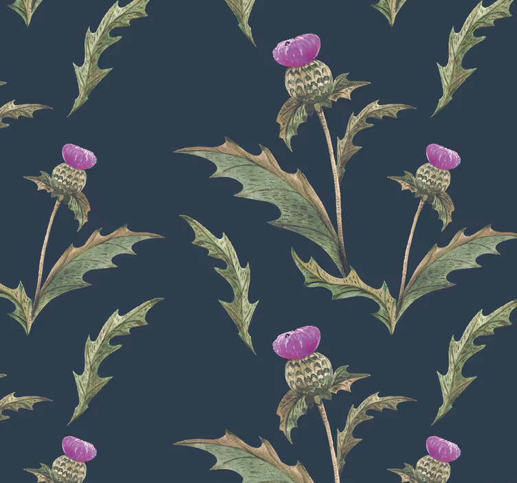 Skotsk tistel tapet blommor - Tenstickers