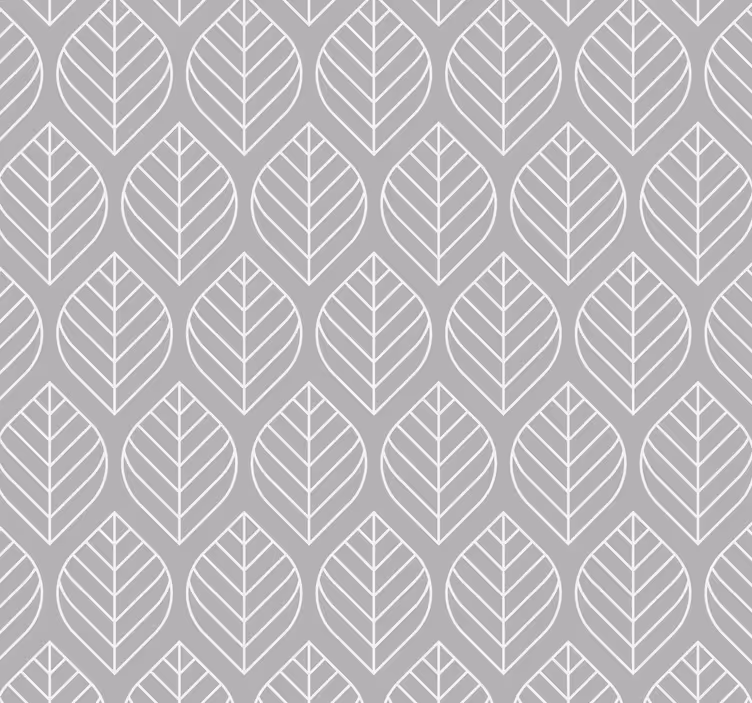Scandic leaf stil ljusgrå modern tapet - Tenstickers