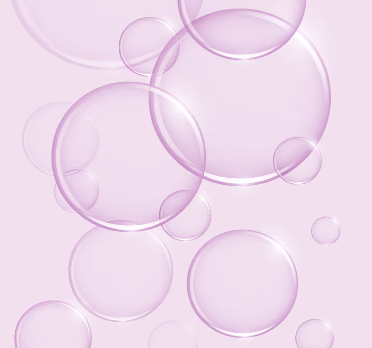 Rosa bubblor barn mönster tapeter - Tenstickers