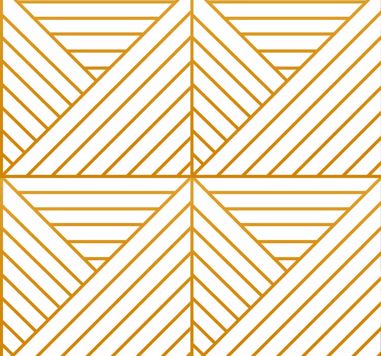 Guld geometriska linjer fondtapet vardagsrum - Tenstickers