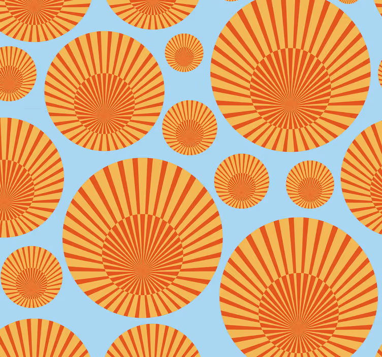 70-tals geometrisk form tapet - Tenstickers
