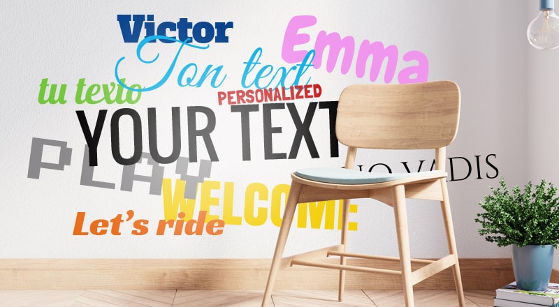 Wallstickers med egen text