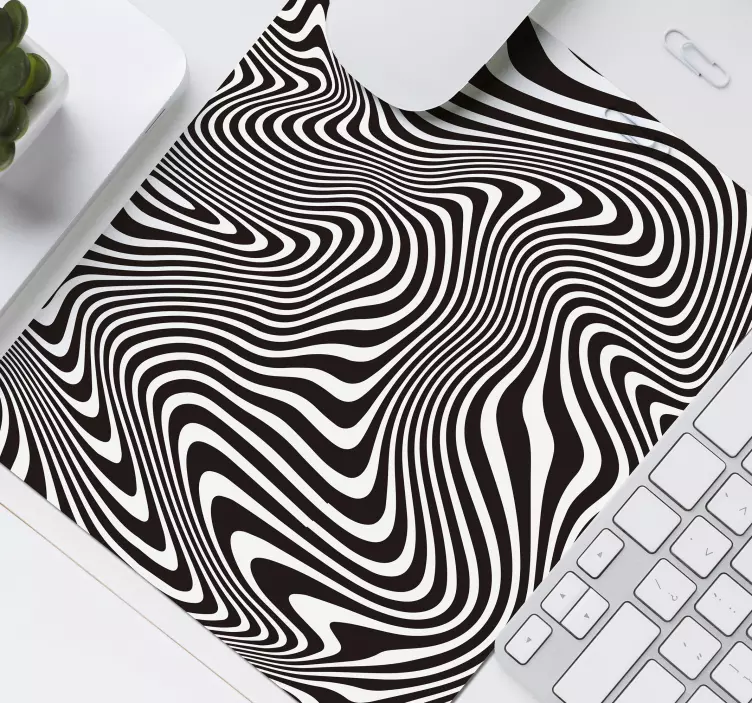 Cool 3d zebra tryck musmatta - Tenstickers
