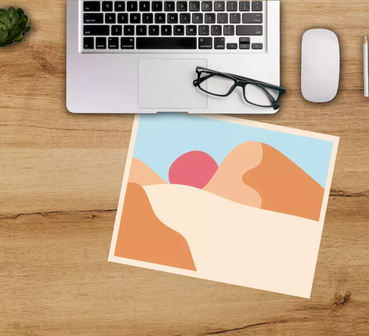 Abstract mountain hues original musmatta - Tenstickers