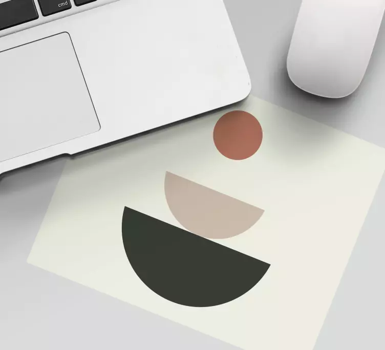 Abstrakta cirkulära former mönster och texturer musmatta - Tenstickers