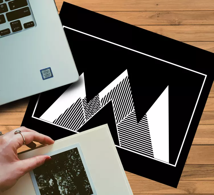 Abstrakta geometriska toppar mönster och texturer musmatta - Tenstickers