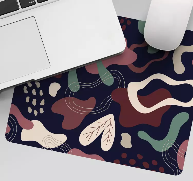 Abstrakta organiska former mönster och texturer musmatta - Tenstickers
