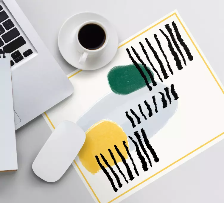 Abstrakta penseldrag mönster och texturer musmatta - Tenstickers