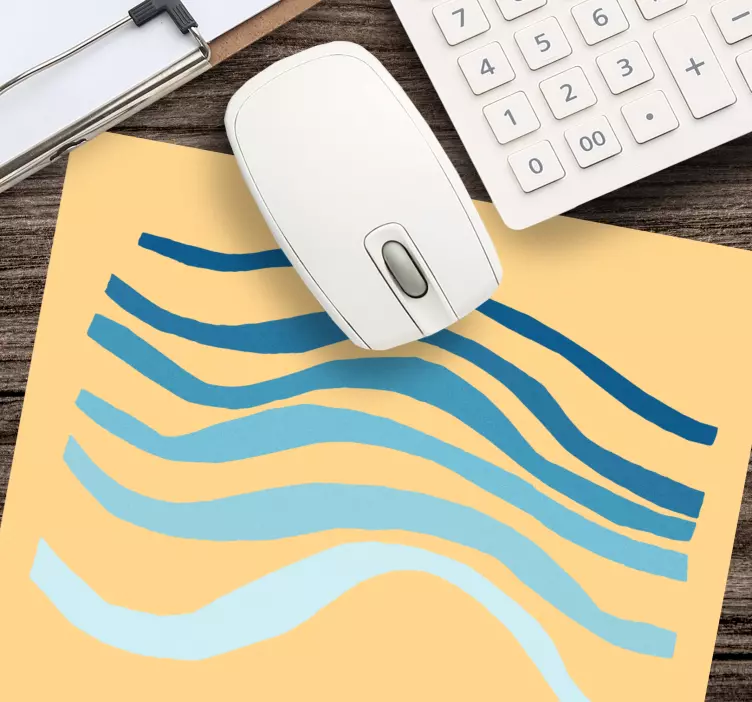 Abstrakta våglinjer mönster och texturer musmatta - Tenstickers