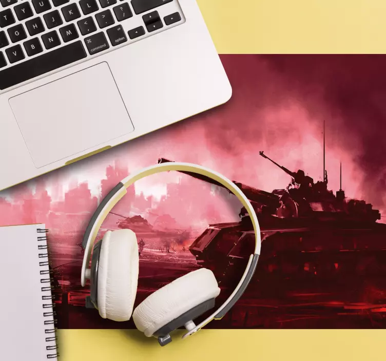 Bazooka och röd rök gaming musmatta - Tenstickers