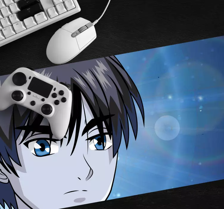 Blått anime design tecken anime mousepad - Tenstickers