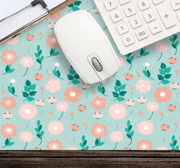 Blått blom- shabby chic mer musmattor - Tenstickers