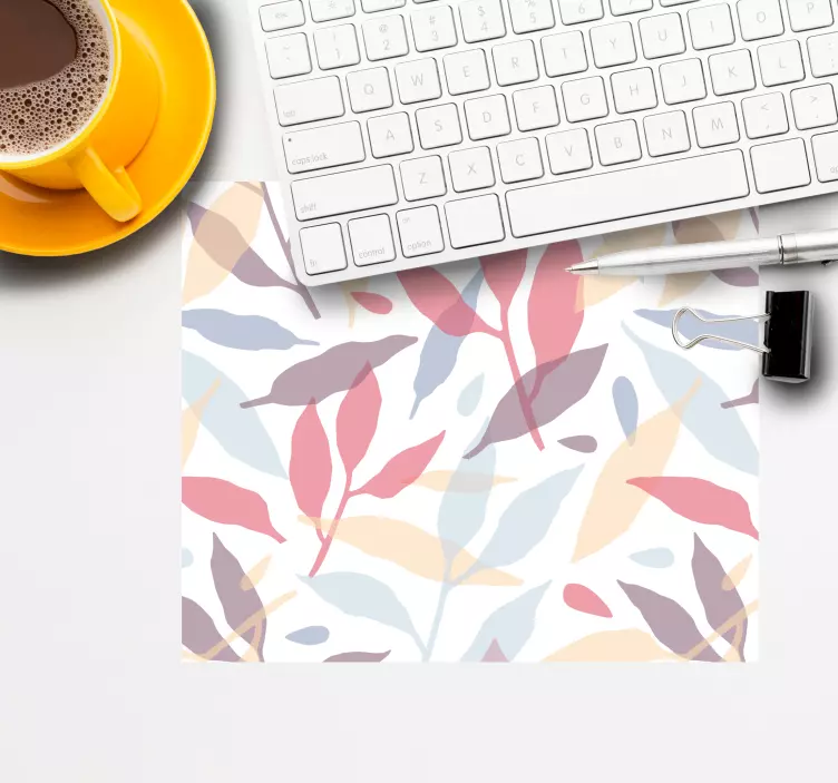 Bladig abstrakt tryck mönster och texturer musmatta - Tenstickers