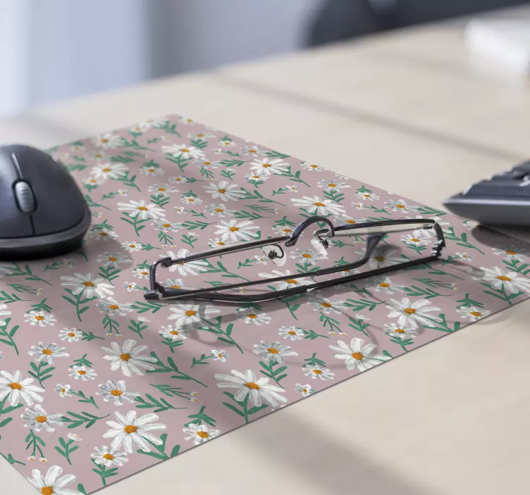 Blommig rosa bakgrund mönster och texturer musmatta - Tenstickers