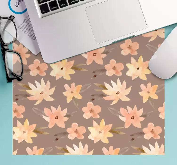 Blomsterfärger och texturer musmatta - Tenstickers
