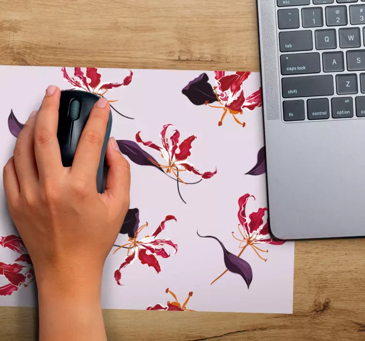 Blomstrande elegant motiv mönster och texturer musmatta - Tenstickers