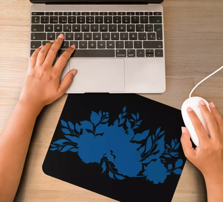 Botanisk blad element original musmatta - Tenstickers