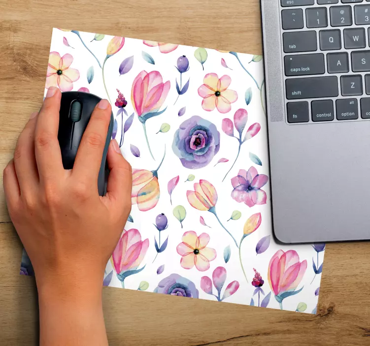 Botanisk motiv mönster och texturer musmatta - Tenstickers