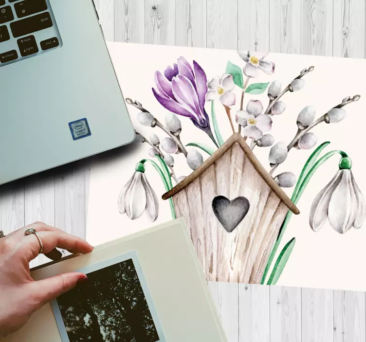 Charming fågelholk bukett original musmatta - Tenstickers