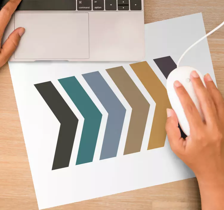 Chevronfärger mönster och texturer musmatta - Tenstickers