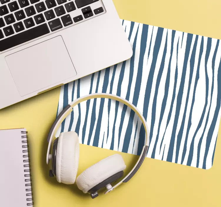 Chic randigt mönster och texturer musmatta - Tenstickers