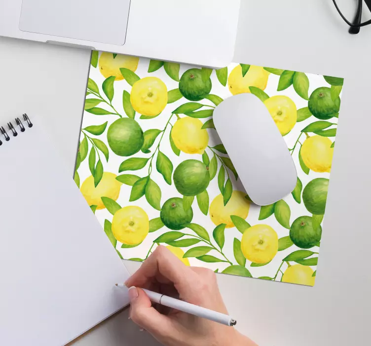 Citron och lime grenar mousepad - Tenstickers
