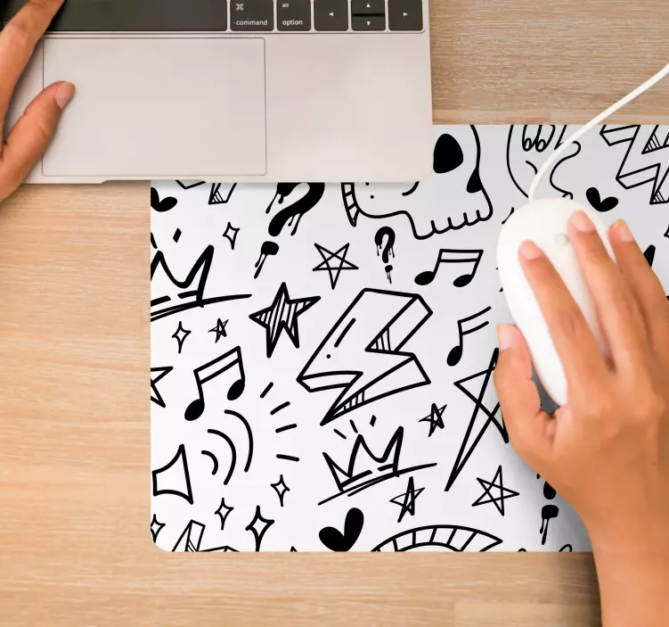 Coola tecken mönster musmatta mönster - Tenstickers