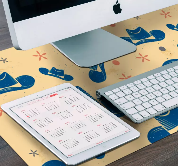 Cowboy hatt mönster musmatta - Tenstickers