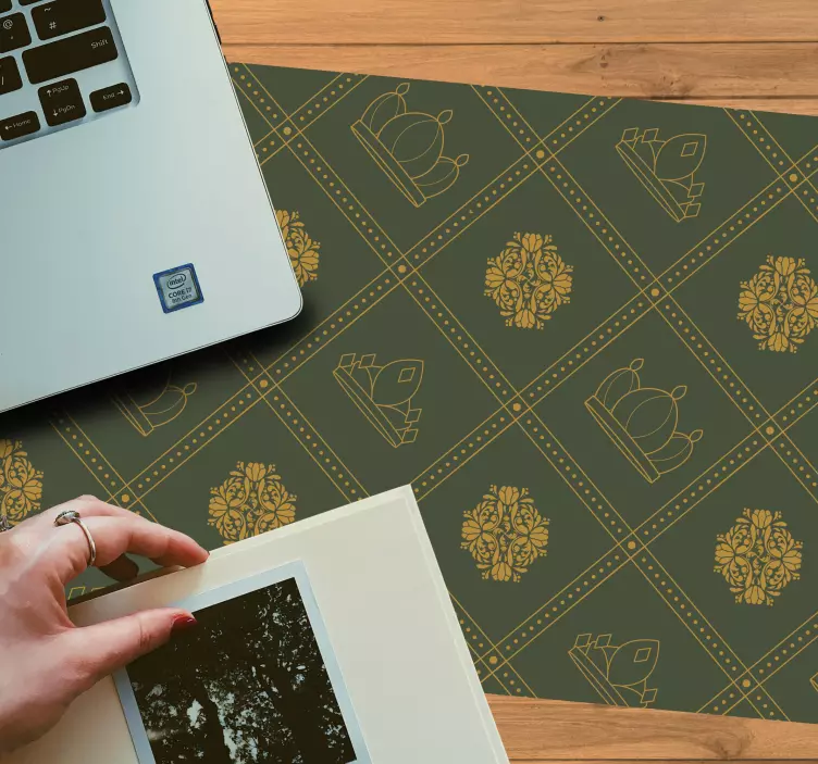 Crown pattern mönster och texturer musmatta - Tenstickers