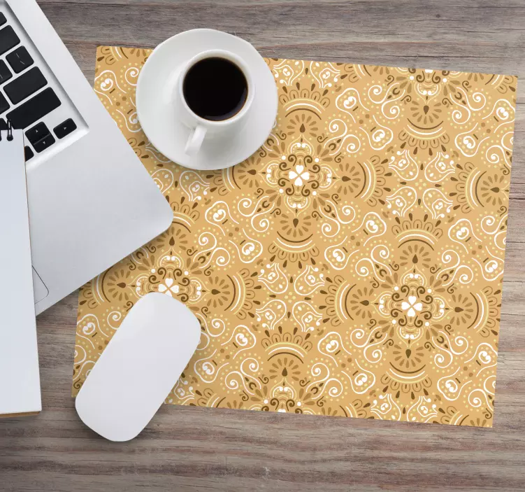 Elaborata blomsterornament mönster och texturer musmatta - Tenstickers