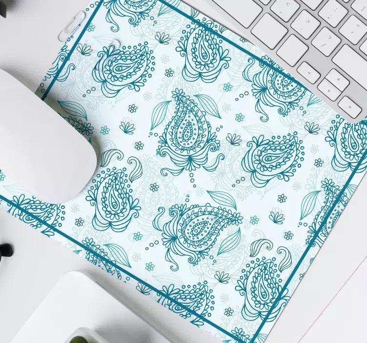 Elegant blommotiv mönster och texturer musmatta - Tenstickers